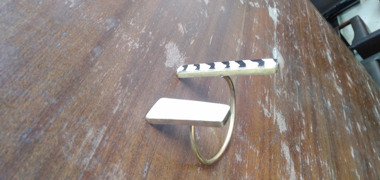 Brass bracelet, Bones bracelet, African bracelet