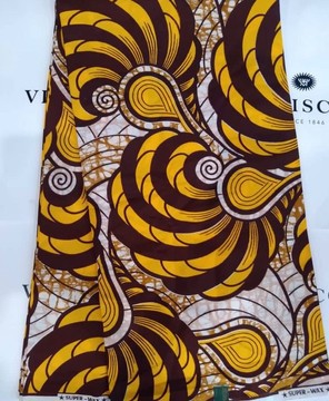 Original Premium Cotton Satin Wax Vlisco Hollandais fabric/ Dutch Wax/ Hollandais Wax