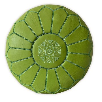 Poufs en cuir véritable confortable finition haut de gamme