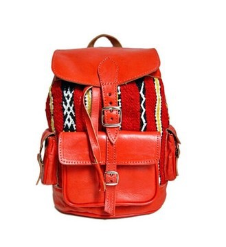 100% handmade high quality genuine leather backpack.