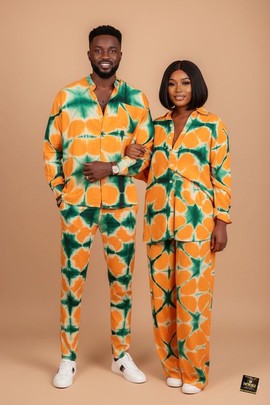 Couple's Marigold &amp; Emerald Co-ord Set