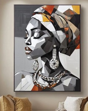 Art sur toile contemporain du patrimoine africain