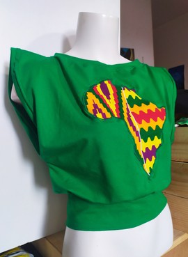 Crop Top Africa / organic cotton T-shirt