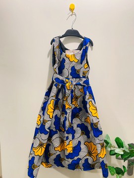 Ankara baby dress - child - wax - dress with child belt - original dress