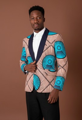 Blazer élégant en imprimé africain