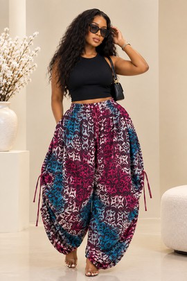 Women’s Ankara Balloon Pants | African Print High-Waist Harem Trousers