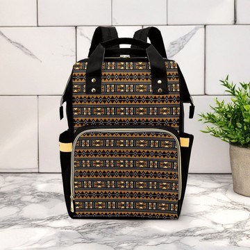 African Geometric Mudcloth Backpack | Afrocentric Fashion