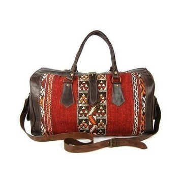 Genuine Leather Travel Bag Handmade in Morocco