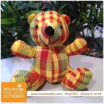PLUSH NOUNS MADRAS RED AND YELLOW