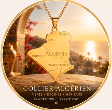 Collier de la carte de l’Algérie