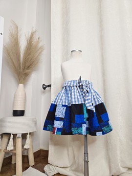 Elani African Wax Print Skirt for Girls