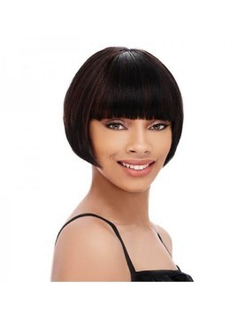 Short bob, full fringe  wig, closure, neatly closed, African shop