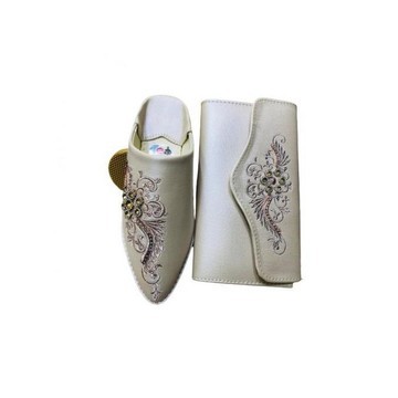Ensemble de babouche et portefeuille pour femme fait main