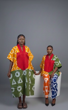Vibrant Coral Printed Kaftan