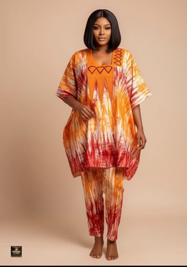 Ensemble buba et pantalon en batik