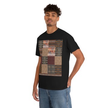 "African Vibes : T-shirt d'été Bogolan pour hommes avec un style imprimé distinctif