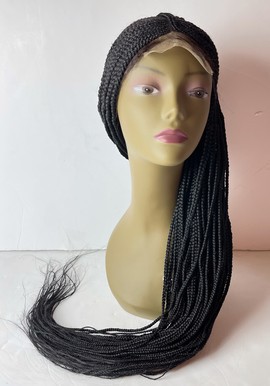 Box Braid Cornrow Perruque Faite À La Main
