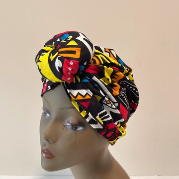 African Print Ankara Multicolor Pre-tied Colorful Headwrap