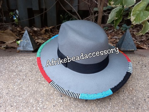 fedora hats, Beaded fedora, African fedora