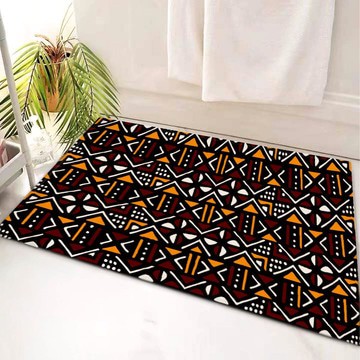 Mud Cloth Tribal Bath Mat African Bathroom Rug Colorful (LARGER SIZES AVAILABLE)