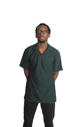 Green Mesh Shirt, Net Shirt, Short Sleeve Shirt