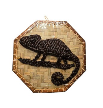 Décoration/ Art Vanille bourbon tressée: Caméléon /Madagascar/ Collection VAVASAHA"