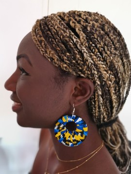 Wax kente earrings!