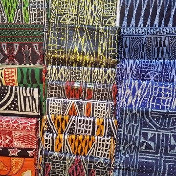 Coupons Tissus pagne Ndop Cameroun en coton léger 45x60