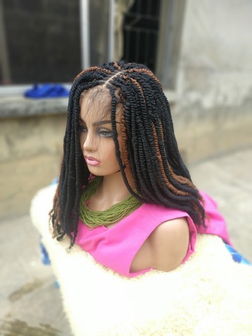Braids wig,wig for black women, closure wig, spring twist, kinky twist,,free shipping