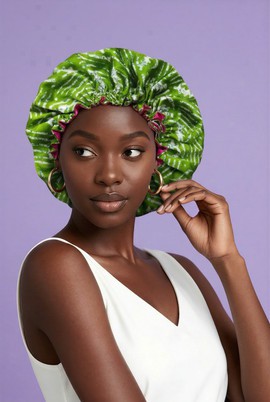 Reversible silk beanie / satin nightcap / hair accessories for women