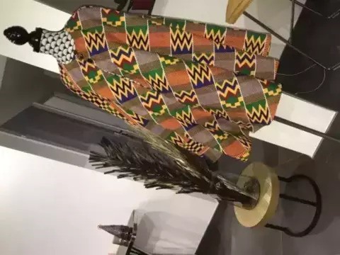 Kente print cape