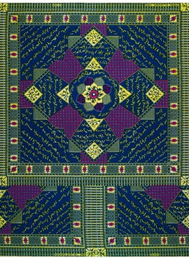 COUPON FABRIC WAX AFRICAN PATTERN: PINTADE