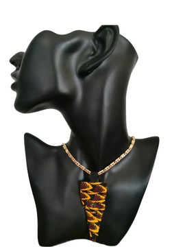 African wax fabric pendants