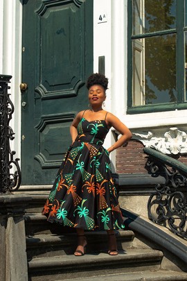 ROBE IMPRIMÉE OR LYDIA