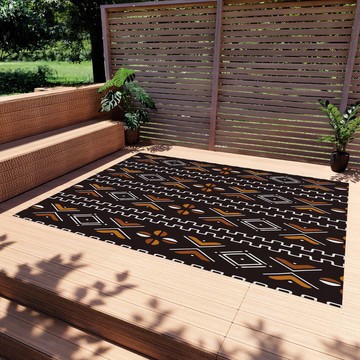 Colored Outdoor Rug Tribal Afrocentric Traditional Carpets (LARGER SIZES AVAILABLE)