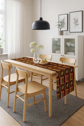Kente Cloth Table Runner – Vibrant African Decor (MORE SIZES AVAILABLE)
