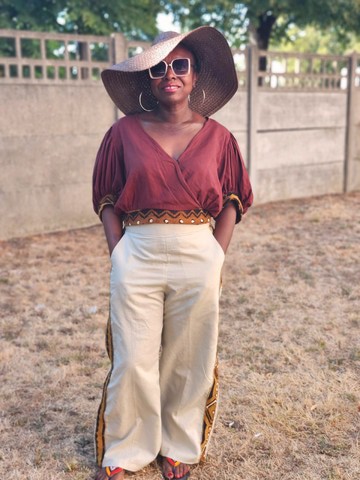 Linen/bogolan set