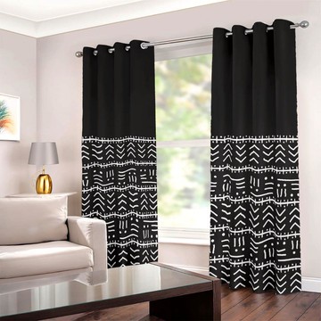 Cultural Unique Bath Mat White and Black Bathroom Rug (LARGER SIZES AVAILABLE)