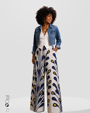 Pantalon taille haute en wax premium