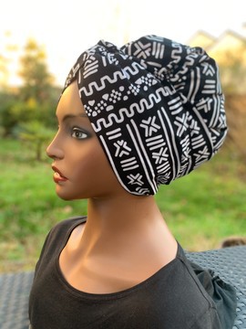Beautiful “luxury collection” wax / satin wrap turban