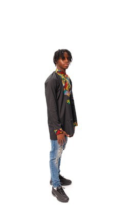 African Print Ankara Mix Long Sleeve Shirt, Wax Print Shirt, Ankara Shirt, Ankara Mens Fashion
