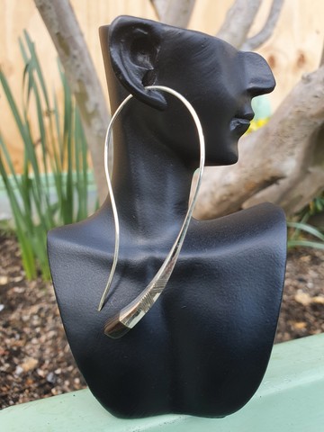 "Tuareg" earrings in silver and ebony