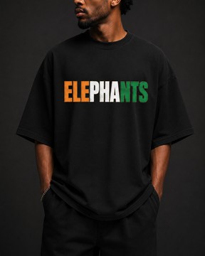 T-shirt noir CDM26 Éléphants