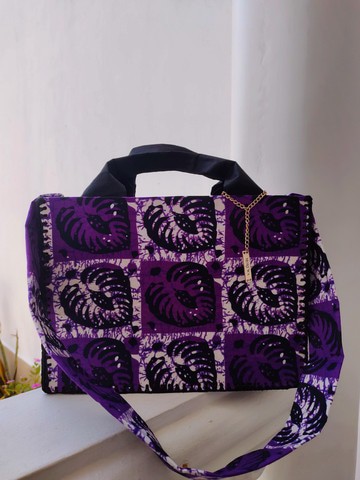 Grand sac wax avec bandoulière pour le boulot et les sorties