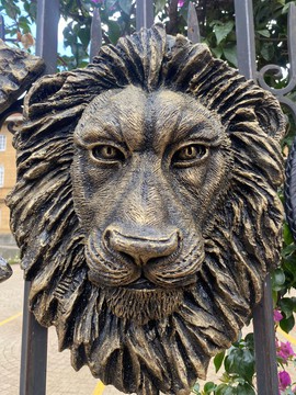 3 D wall art / lion bronze wall hanging/ home decor ascents/ handmade wall hanging