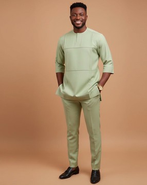 Kaftan vert pour homme