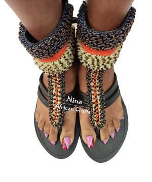 Gladiator sandals , Women sandals , African maasai sandal , Long gladiator sandals