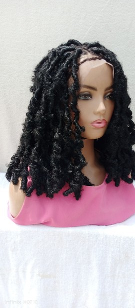20 inches boho locs on frontal wig