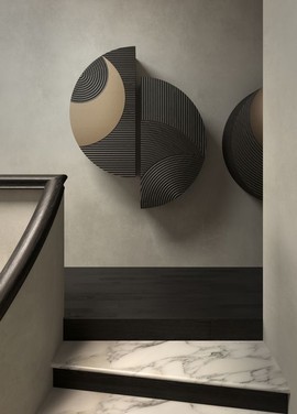 3 set of Wooden semicircular wall hanging decor/ home decor abstracts
