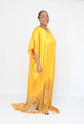 Fringe Kaftan Ina Yellow
